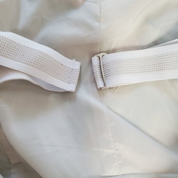 Nanette Lepore White & Multicolor Printed Sleeveless Rouched Sheath Dress sz 6 - Picture 13 of 16